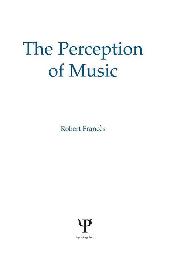The Perception of Music